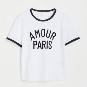 NWT H&M Amour Paris TShirt